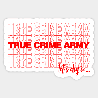 True Crime Army - Thank You Bag Sticker